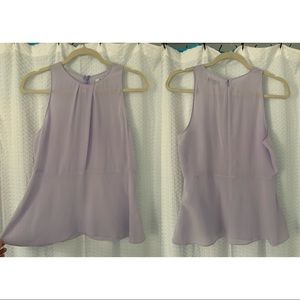 Madewell Silk Peplum Sleeveless Top - like new